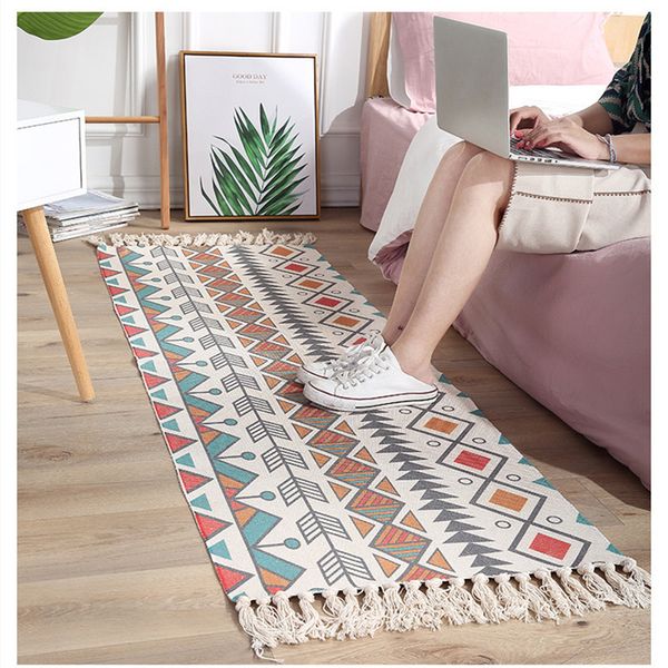 bohemian cotton polyester hand woven rugs geometric floor mat home decorative bedroom living room carpet with tassels home decor
bohemian cotton polyester hand woven rugs geometric floor mat home decorative bedroom living room carpet with tassels home decor