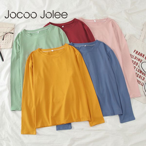 jocoo jolee women spring fall oversize women t-shirt long sleeve o neck harajuku shirt solid candy color slim wild tee new, White
jocoo jolee women spring fall oversize women t-shirt long sleeve o neck harajuku shirt solid candy color slim wild tee new, White