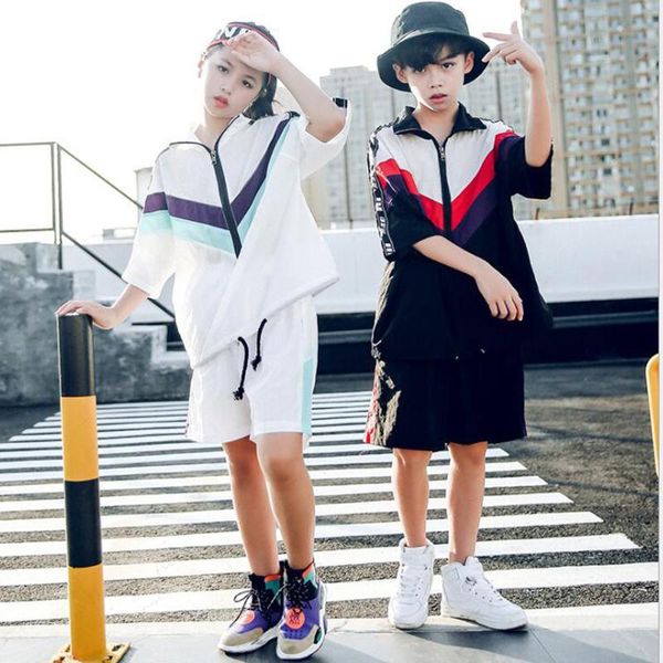 kids loose ballroom jazz hip hop stage wear performance costumes children boys girls competitions modern dance costume outfit, Black;red
kids loose ballroom jazz hip hop stage wear performance costumes children boys girls competitions modern dance costume outfit, Black;red