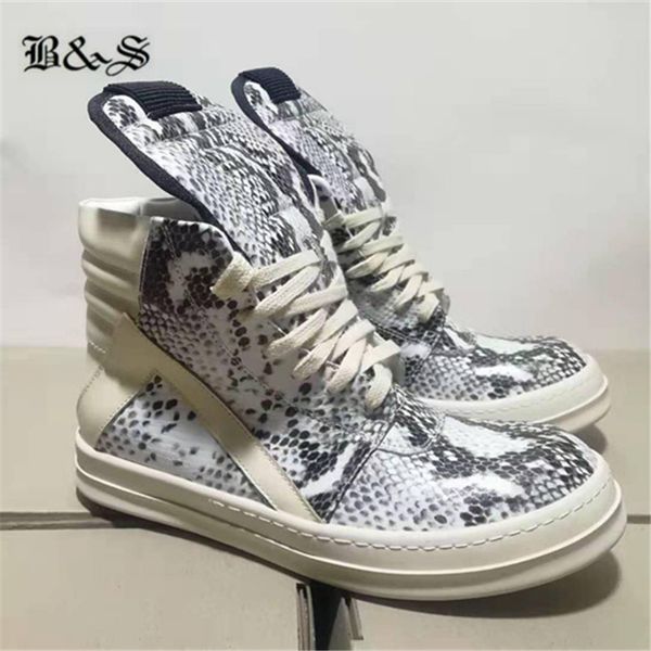 black& street new quality cow leather lace up trainer sneaker boots snake pattern flat comfortable rock street hip hop boots
black& street new quality cow leather lace up trainer sneaker boots snake pattern flat comfortable rock street hip hop boots