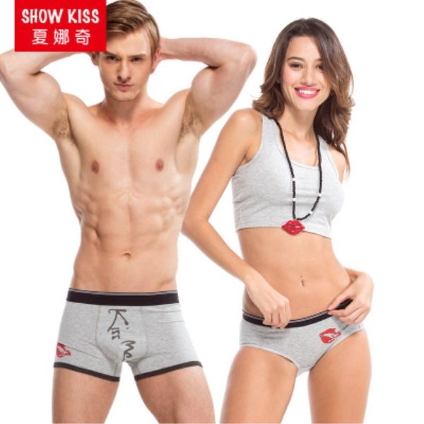 new cotton couple underwear women underpants men boxer shorts fashion lipstick print panties for couple, Black;white
new cotton couple underwear women underpants men boxer shorts fashion lipstick print panties for couple, Black;white