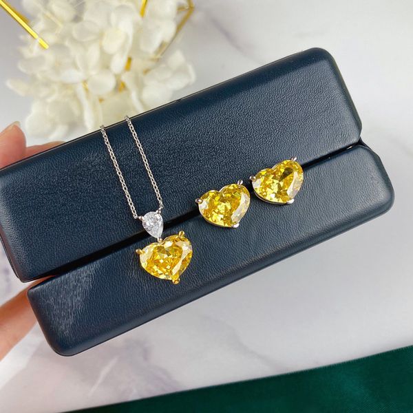 2020 brand pure 925 sterling silver jewelry set for women yellow heart wedding jewelry set necklace earrings silver
2020 brand pure 925 sterling silver jewelry set for women yellow heart wedding jewelry set necklace earrings silver