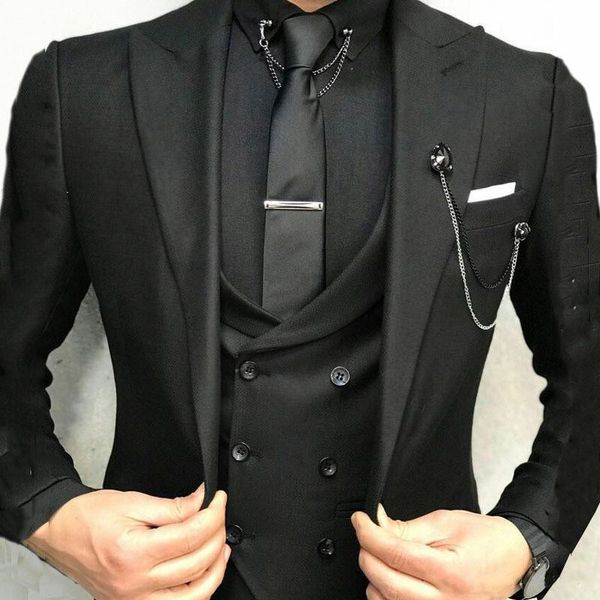 one button groomsmen peak lapel wedding groom tuxedos men suits wedding/prom/dinner man blazer(jacket+tie+vest+pants) 1019, Black;gray
one button groomsmen peak lapel wedding groom tuxedos men suits wedding/prom/dinner man blazer(jacket+tie+vest+pants) 1019, Black;gray