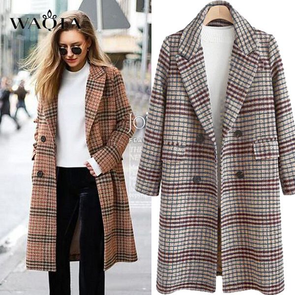 waqia wool coat women plaid long coat long sleeve woollen overcoat loose outwear female winter autumn trench coats plus size 4xl, Black
waqia wool coat women plaid long coat long sleeve woollen overcoat loose outwear female winter autumn trench coats plus size 4xl, Black