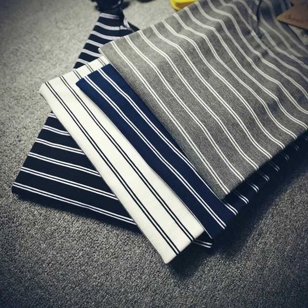 2019 new short-sleeved t-shirt striped slim couple half sleeve simple japanese comfortable t-shirt men's casual clothes sa-8, White;black
2019 new short-sleeved t-shirt striped slim couple half sleeve simple japanese comfortable t-shirt men's casual clothes sa-8, White;black