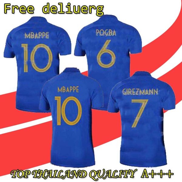 2019 mbappe 100th year anniver ary maillot de footall hirt pavard varane griezmann pogba toli o kante ndombele mendy blue occer jer ey 
2019 mbappe 100th year anniver ary maillot de footall hirt pavard varane griezmann pogba toli o kante ndombele mendy blue occer jer ey