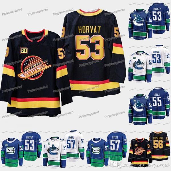 Vancouver Canucks 50th Anniversary 53 Bo Horvat 51 Troy Stecher 55 Alex Biega 56 Guillaume Brisebois 57 Tyler Myers Mens Womens Youth Jersey
Vancouver Canucks 50th Anniversary 53 Bo Horvat 51 Troy Stecher 55 Alex Biega 56 Guillaume Brisebois 57 Tyler Myers Mens Womens Youth Jersey