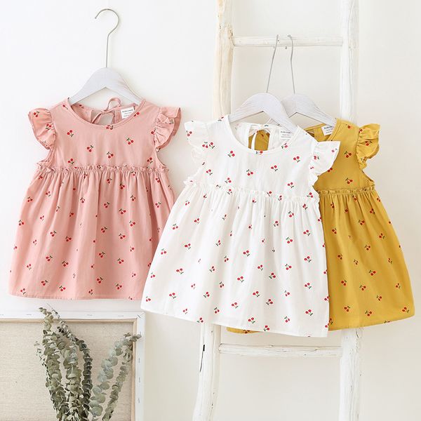 baby girls dress fashion cherry print flying sleeve princess dress toddler kids clothing summer cotton child new arrival, Red;yellow
baby girls dress fashion cherry print flying sleeve princess dress toddler kids clothing summer cotton child new arrival, Red;yellow
