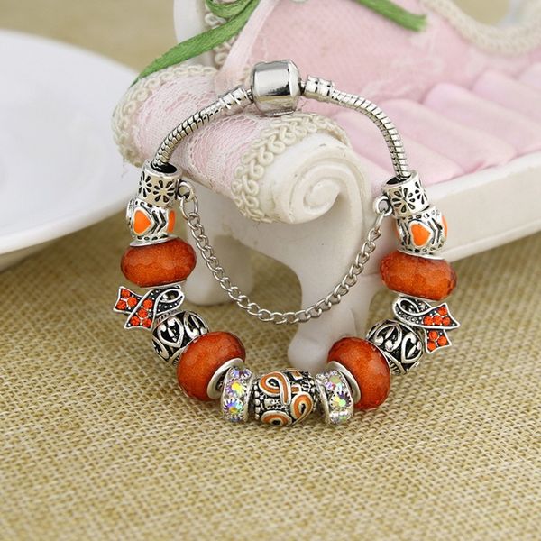 wholesale- charm bracelet silver pandora bracelets for women royal crown bracelet purple crystal beads diy jewelry with custom logo, Black
wholesale- charm bracelet silver pandora bracelets for women royal crown bracelet purple crystal beads diy jewelry with custom logo, Black