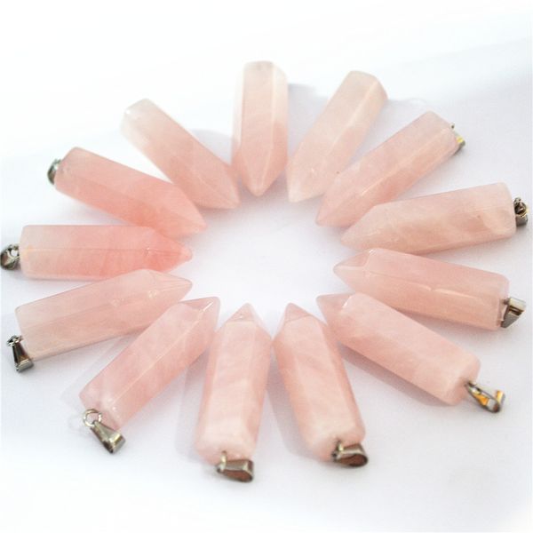 selling fashion natural stone pendants point pink roses quartz charms hexagonal column for jewelry 32x10mm 24pcs wholesale, Silver
selling fashion natural stone pendants point pink roses quartz charms hexagonal column for jewelry 32x10mm 24pcs wholesale, Silver