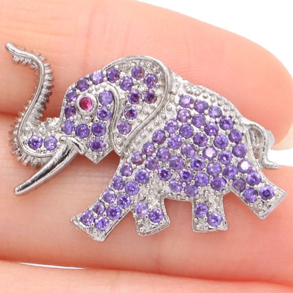 shecrown new arrival elephant purple amethyst pink tourmaline silver brooch 33x23mm, Slivery;golden
shecrown new arrival elephant purple amethyst pink tourmaline silver brooch 33x23mm, Slivery;golden