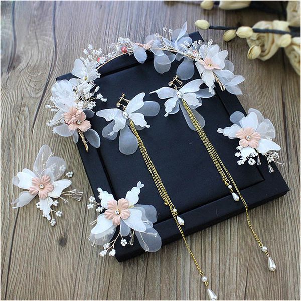 butterfly pearl crown headband for bride flower crystal hair clips handmade wedding pearl headpiece princess hair ornaments m917, Golden;white
butterfly pearl crown headband for bride flower crystal hair clips handmade wedding pearl headpiece princess hair ornaments m917, Golden;white