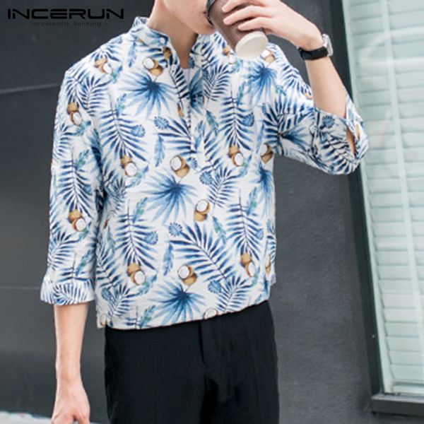 incerun new fashion stand collar flower shirt hawaii style streetwear print vacation casual sleeves 2019 men's, White;black
incerun new fashion stand collar flower shirt hawaii style streetwear print vacation casual sleeves 2019 men's, White;black