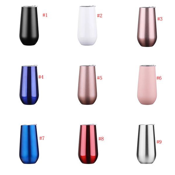 6oz stainless steel tumbler flute water bottle beer coffee mugs vacuum insulated wine tumbler champagne glasses with lid wedding party cups
6oz stainless steel tumbler flute water bottle beer coffee mugs vacuum insulated wine tumbler champagne glasses with lid wedding party cups