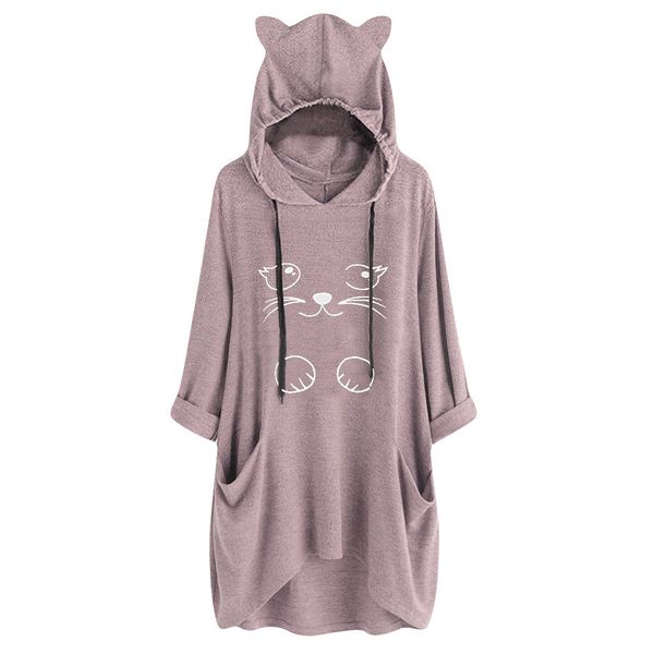 women oversized cat ear hoodie sweatshirt autumn spring long hooded long sleeves pocket irregular casual home soft wear new, Black
women oversized cat ear hoodie sweatshirt autumn spring long hooded long sleeves pocket irregular casual home soft wear new, Black