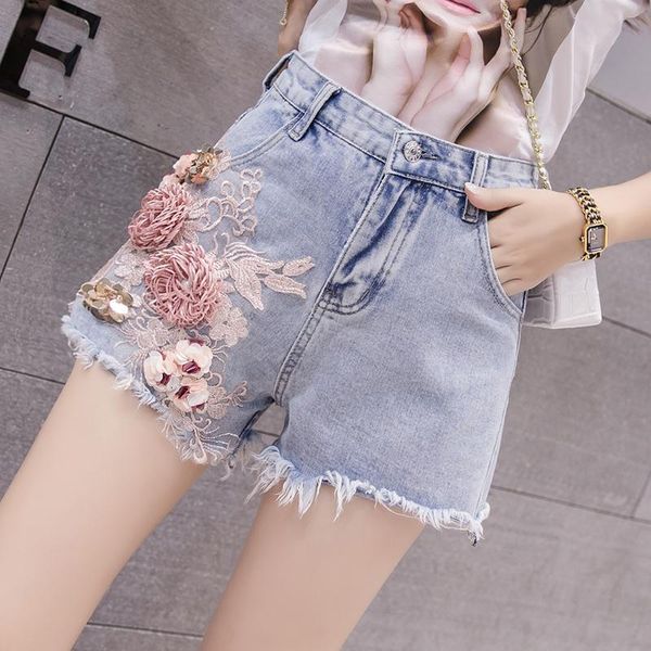 women 2020 summer new fashion high waist ripped tassel embroidered denim shorts female casual loose flower jeans shorts y147, White;black
women 2020 summer new fashion high waist ripped tassel embroidered denim shorts female casual loose flower jeans shorts y147, White;black