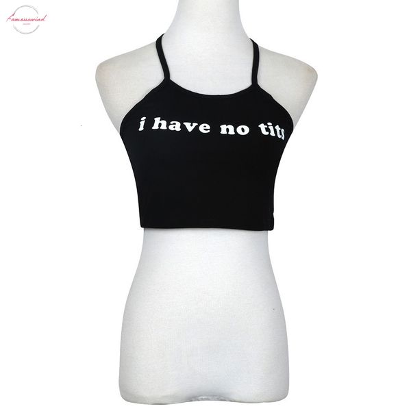 sexy women crop tops i have нет полиэстер сиськи письмо рукавов хлопок лето bralette halterneck танк топы regata feminina, White
sexy women crop tops i have нет полиэстер сиськи письмо рукавов хлопок лето bralette halterneck танк топы regata feminina, White