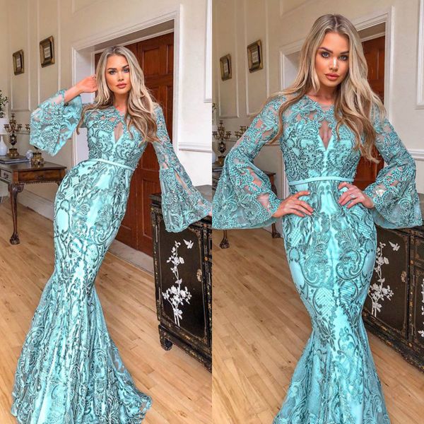 abendkleider blue evening dresses jewel neck lace appliqued beaded long sleeve mermaid prom gowns floor length receiption party dresses, Black
abendkleider blue evening dresses jewel neck lace appliqued beaded long sleeve mermaid prom gowns floor length receiption party dresses, Black