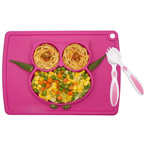 Qshare Baby Dishes Plate Spoon Set Owl Silicone Plate Baby Tableware assiette bebe Tray Placemat Kids Food feeding baby Set Bowl
Qshare Baby Dishes Plate Spoon Set Owl Silicone Plate Baby Tableware assiette bebe Tray Placemat Kids Food feeding baby Set Bowl