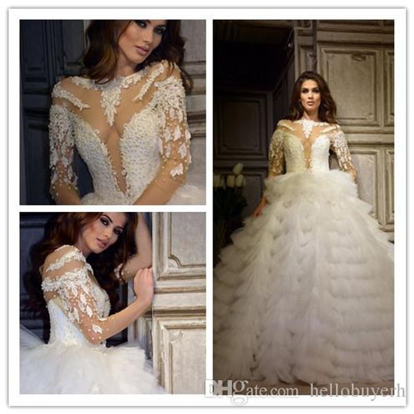 2018 tulle muslim white ball gown sheer long sleeve vintage luxury plus size wedding dresses beading bling corset bridal gowns
2018 tulle muslim white ball gown sheer long sleeve vintage luxury plus size wedding dresses beading bling corset bridal gowns