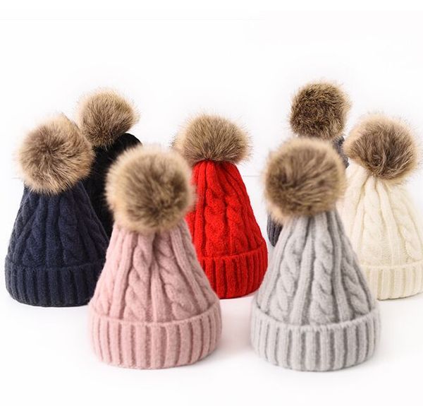 winter kids thick warm pom pom knitted beanies skullies caps twist cable curled cotton wool blends knit hats with faux fur ball
winter kids thick warm pom pom knitted beanies skullies caps twist cable curled cotton wool blends knit hats with faux fur ball