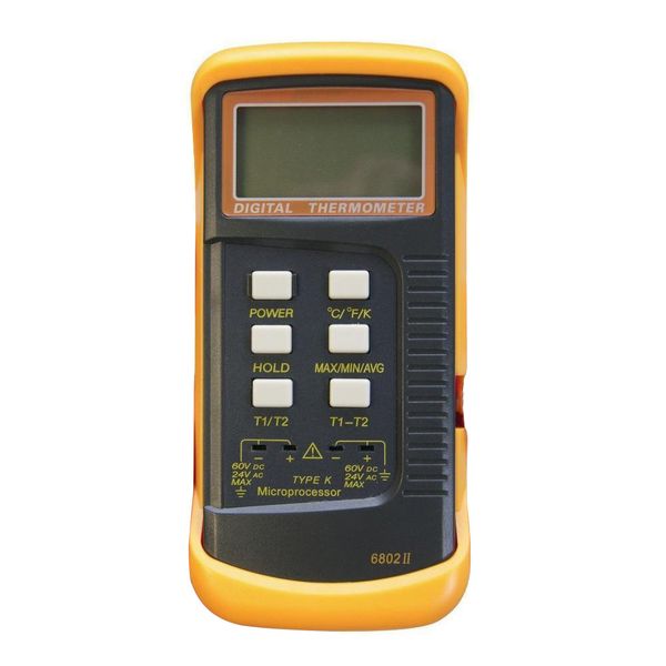 3 1/2 6802 ii dual channel digital thermometer 1300 degree with 2 k-type thermocouple sensor probe orange+black
3 1/2 6802 ii dual channel digital thermometer 1300 degree with 2 k-type thermocouple sensor probe orange+black