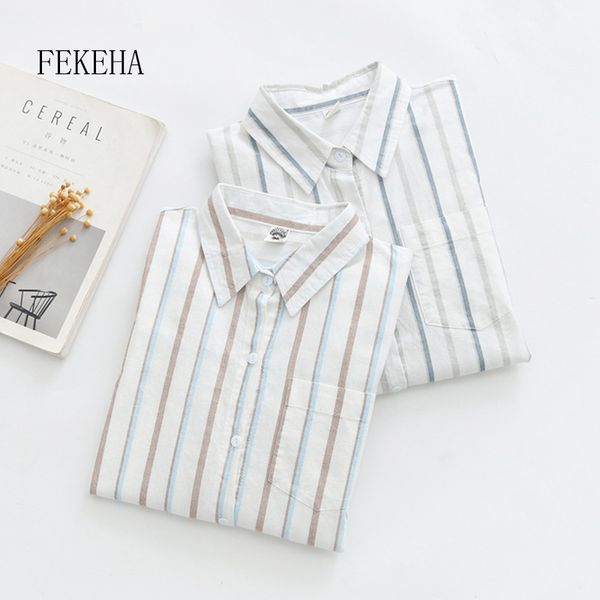 women striped blouse shirt long sleeve female loose blusas autumn 100% cotton casual ladies office blouses white top
women striped blouse shirt long sleeve female loose blusas autumn 100% cotton casual ladies office blouses white top
