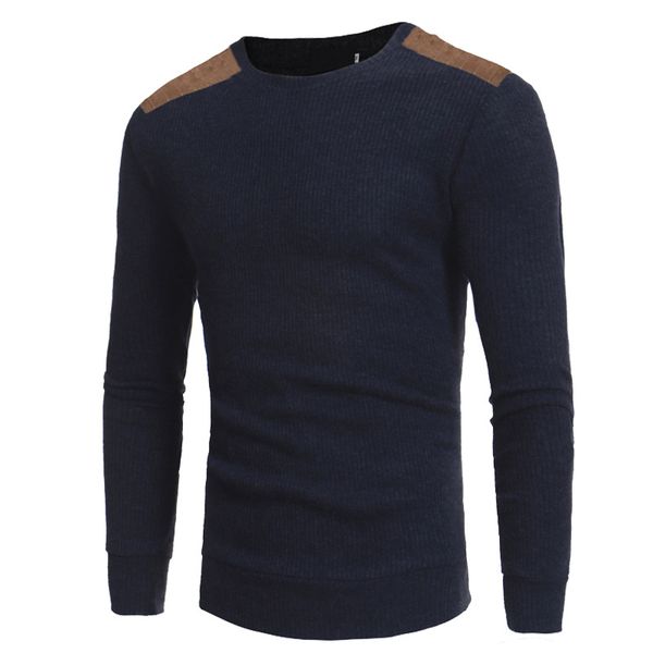 2020 new spring and autumn men's round neck casual slim stitching sweater sweater, White;black
2020 new spring and autumn men's round neck casual slim stitching sweater sweater, White;black