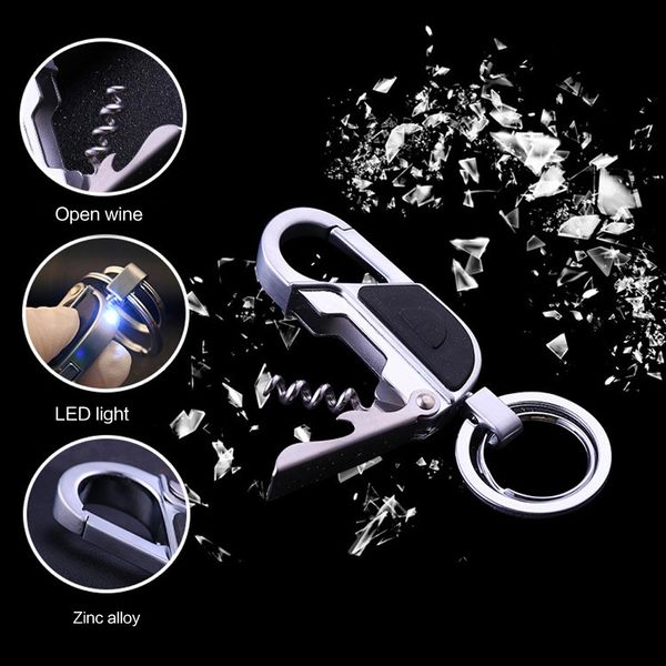 brelong multi-function creative wine bottle opener metal keychain flashlight for alcohol emergency lighting gold / white / black
brelong multi-function creative wine bottle opener metal keychain flashlight for alcohol emergency lighting gold / white / black