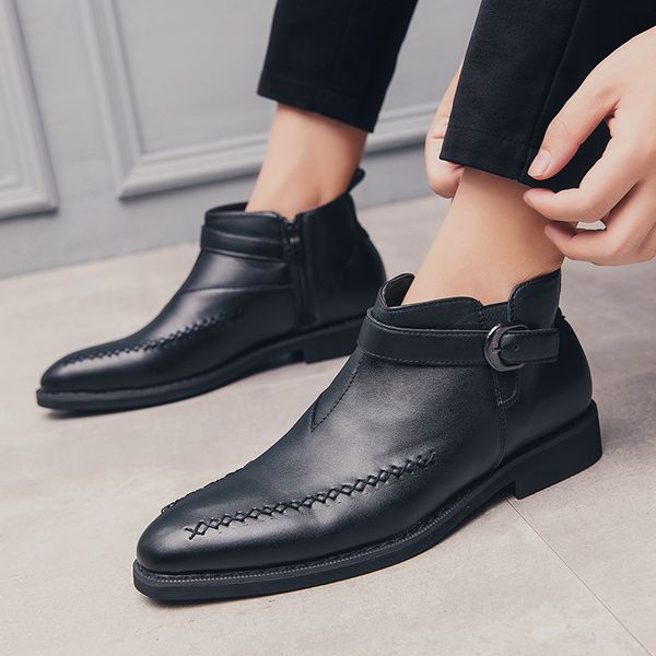 2019 fashion men shoes spring autumn ankle boots men comfortable brogue shoes casual male boots plus size 38-44, Black
2019 fashion men shoes spring autumn ankle boots men comfortable brogue shoes casual male boots plus size 38-44, Black