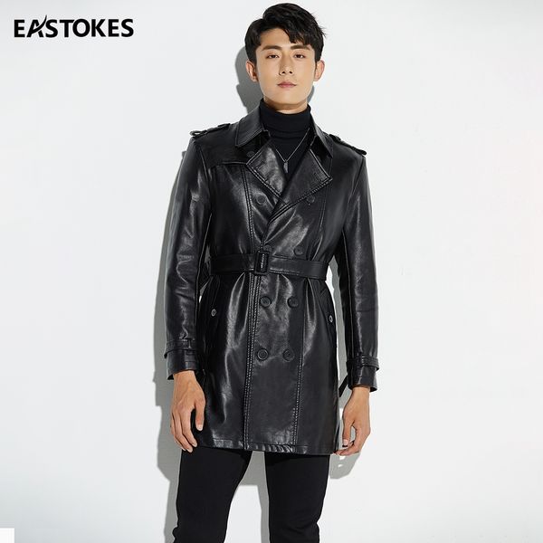 eastokes 2020 man pu leather jacket youth motorcycle leather jacket double-breasted with belt men slim coat, Black
eastokes 2020 man pu leather jacket youth motorcycle leather jacket double-breasted with belt men slim coat, Black