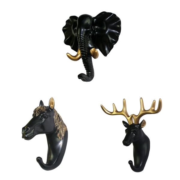3pcs resin animal head wall hook clothes hanger for office hat towel keys
3pcs resin animal head wall hook clothes hanger for office hat towel keys