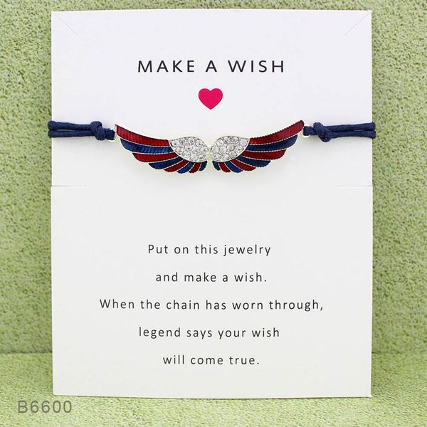 handmade rope angle wings charm bracelets for women men friendship statement make a wish jewelry gift with cards, Golden;silver
handmade rope angle wings charm bracelets for women men friendship statement make a wish jewelry gift with cards, Golden;silver