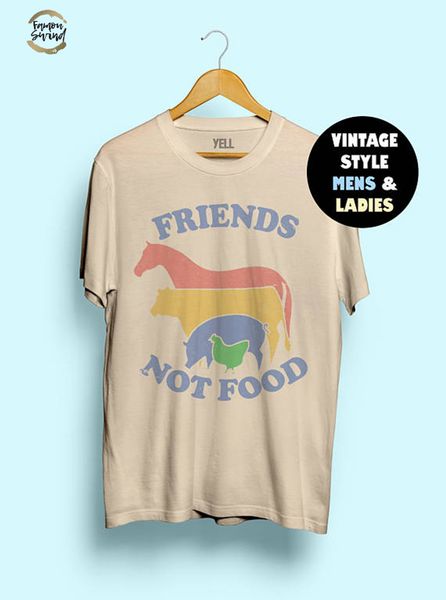friends not food cotton t shirt vintage tshirt tee gift for scoop neck vegan shirt vegetarian natural cute hippie 80s 90s, White
friends not food cotton t shirt vintage tshirt tee gift for scoop neck vegan shirt vegetarian natural cute hippie 80s 90s, White