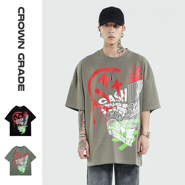 brand fashion luxury designer men summer loose cotton hip-hop contrasting color printing mens short-sleeved t-shirt niche graffiti washed ne, White;black
brand fashion luxury designer men summer loose cotton hip-hop contrasting color printing mens short-sleeved t-shirt niche graffiti washed ne, White;black