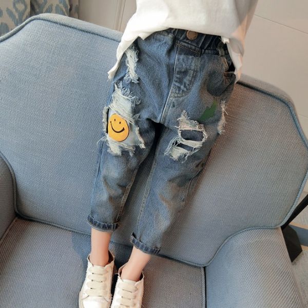 spring 2019 baby girl ripped jeans children's pants loose jeans kids girls hole toddler girls clothes 2-7 years, Blue
spring 2019 baby girl ripped jeans children's pants loose jeans kids girls hole toddler girls clothes 2-7 years, Blue