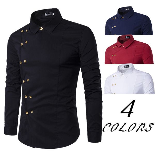 2018 New Men 'S Brand Shirt Fashion Casual Double Breasted Long Sleeve Shirt European Style Men 'S Dress Shirt Camisa Masculina
2018 New Men 'S Brand Shirt Fashion Casual Double Breasted Long Sleeve Shirt European Style Men 'S Dress Shirt Camisa Masculina