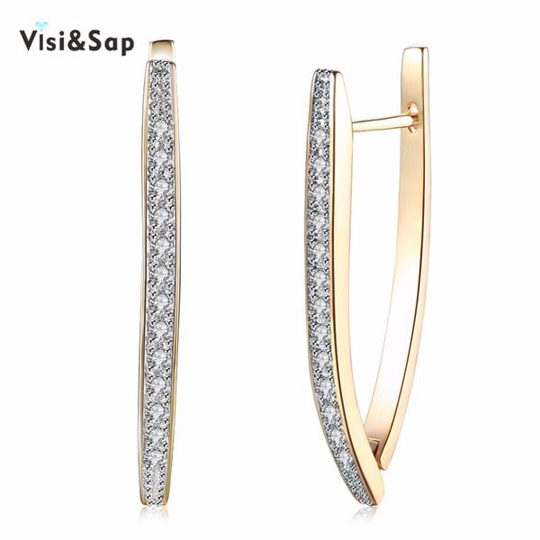 visisap v shape shining cubic zirconia hoop earrings for women girls gifts earring fashion jewelry champagne gold color vkzce127, Golden;silver
visisap v shape shining cubic zirconia hoop earrings for women girls gifts earring fashion jewelry champagne gold color vkzce127, Golden;silver