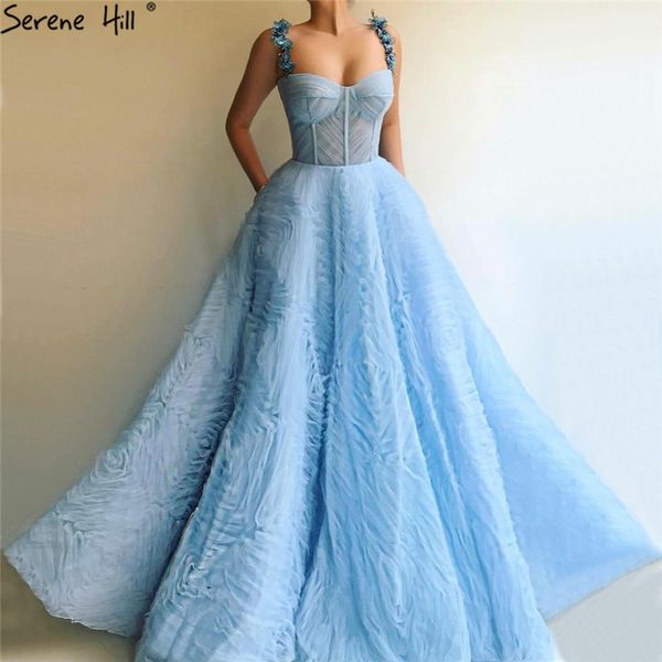 blue sleeveless crystal flowers evening dresses 2019 a-line pleat tulle long evening gowns serene hill la60992, White;black
blue sleeveless crystal flowers evening dresses 2019 a-line pleat tulle long evening gowns serene hill la60992, White;black