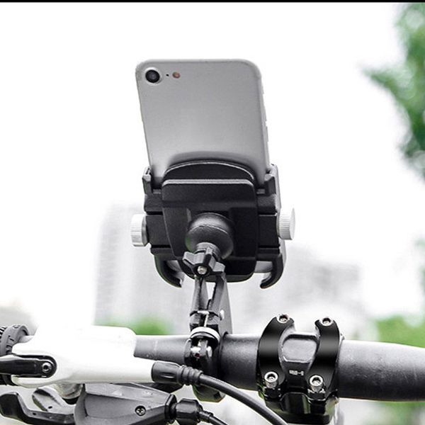 aluminum alloy universal bicycle motorcycle handle bar mount cell phone holder stand bike hook for 4-6.8 inch mobile phone gps 
aluminum alloy universal bicycle motorcycle handle bar mount cell phone holder stand bike hook for 4-6.8 inch mobile phone gps