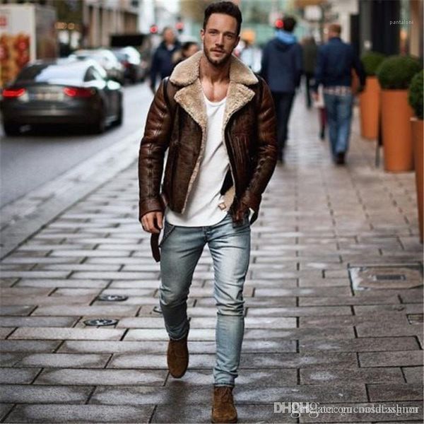 lapel neck outerwear casual designer loose mens outerwear winter mens faux leather jackets fashion, Black
lapel neck outerwear casual designer loose mens outerwear winter mens faux leather jackets fashion, Black
