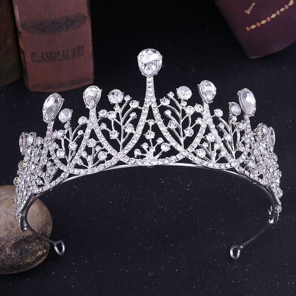 fashion silver bridal hair accessories for wedding women crystal rhinestone queen princess tiara crown baroque hair jewelry ornaments, White;golden
fashion silver bridal hair accessories for wedding women crystal rhinestone queen princess tiara crown baroque hair jewelry ornaments, White;golden