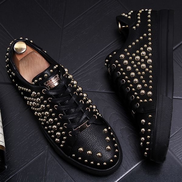 olome women's casual shoes female 2019 new wild tie rivets flat bottom shoes autumn and winter single personality tide, Black
olome women's casual shoes female 2019 new wild tie rivets flat bottom shoes autumn and winter single personality tide, Black