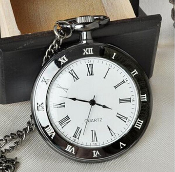 vintage black dial roman number steel pocket watch simple style pendant watches with 80cm chain, Slivery;golden
vintage black dial roman number steel pocket watch simple style pendant watches with 80cm chain, Slivery;golden