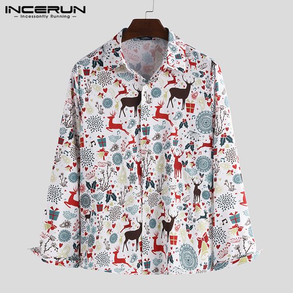 incerun long sleeve men dress shirt christmas printed fashion button lapel party brand casual shirts men streetwear 2019 s-3xl, White;black
incerun long sleeve men dress shirt christmas printed fashion button lapel party brand casual shirts men streetwear 2019 s-3xl, White;black