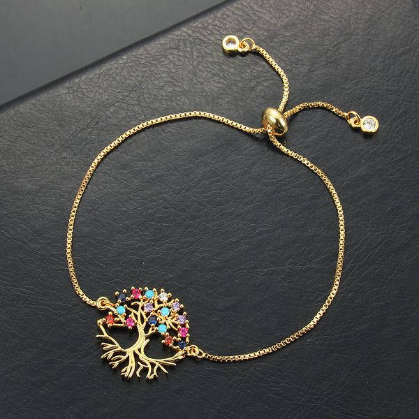 tree of life bracelet & bangles for women micro pave cz bracelet colorful rhinestone chain bracelets fashion jewelry, Golden;silver
tree of life bracelet & bangles for women micro pave cz bracelet colorful rhinestone chain bracelets fashion jewelry, Golden;silver