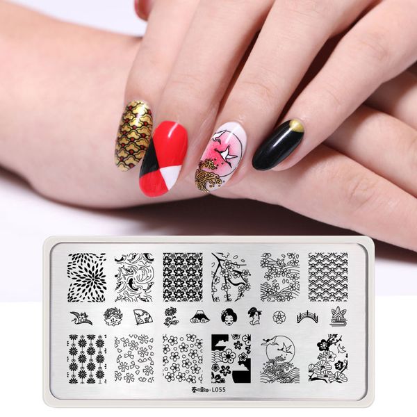 harunouta nail stamp template japanese style rectangle stainless steel nail art stamping plate wave image print art decors, White
harunouta nail stamp template japanese style rectangle stainless steel nail art stamping plate wave image print art decors, White