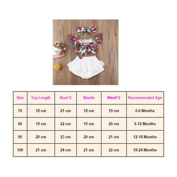 3шт новорожденных малышей baby girl одежда наборы 0-24м цветочные crop top кружева лук шорты повязка outfit женский пляжный костюм, White
3шт новорожденных малышей baby girl одежда наборы 0-24м цветочные crop top кружева лук шорты повязка outfit женский пляжный костюм, White