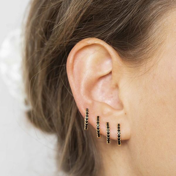 925 sterling silver girl's huggies hoops earrings snake/black stone classic minimal charming earrings stud thin hoops gift a30, Golden;silver
925 sterling silver girl's huggies hoops earrings snake/black stone classic minimal charming earrings stud thin hoops gift a30, Golden;silver