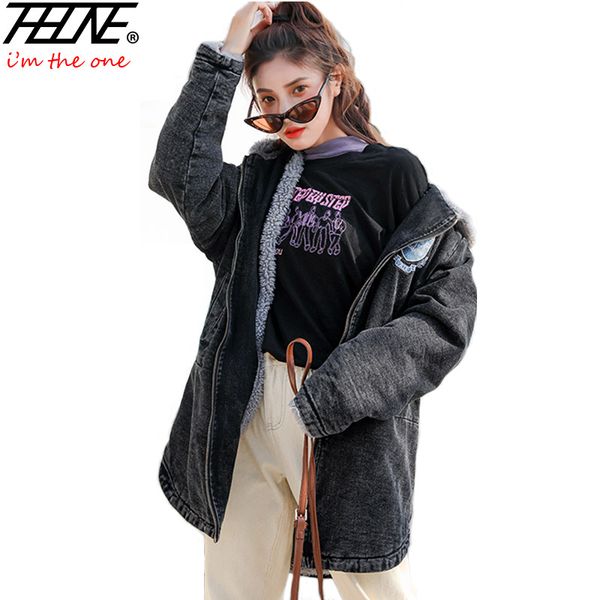 thhone denim winter jacket women jeans coat long fleece padded warm overcoat hooded casual abrigos mujer invierno 2019 parka, Black
thhone denim winter jacket women jeans coat long fleece padded warm overcoat hooded casual abrigos mujer invierno 2019 parka, Black